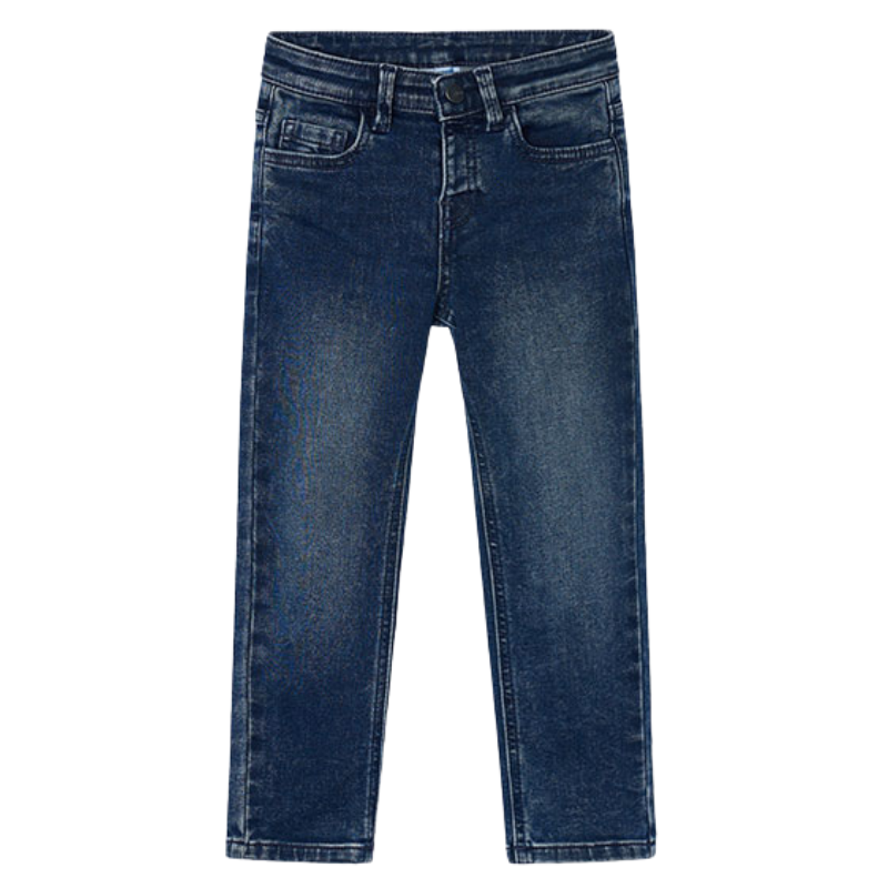 Mayoral Boys Soft Denim Slim Jeans in Blue/Black – Roman Leo