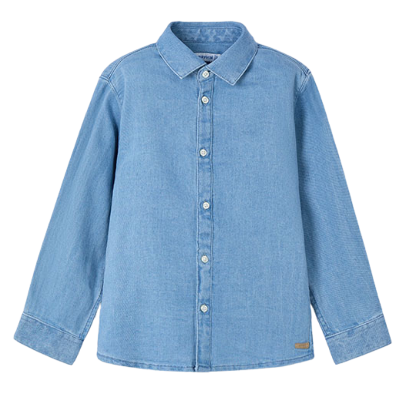 Boys long sleeve denim fashion shirt