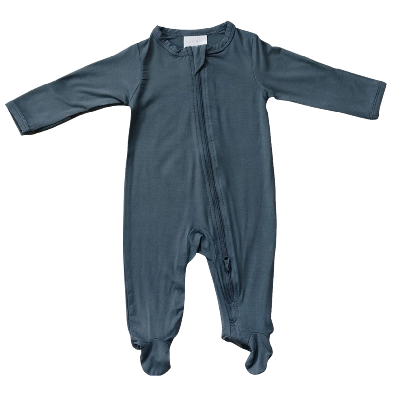 Mebie Baby bamboo footed zipper