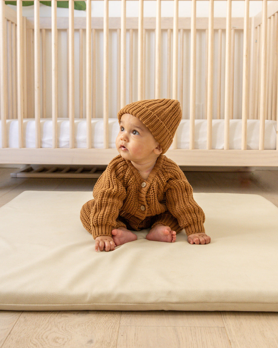 Quincy Mae - Chunky Knit Jumpsuit in Cinnamon