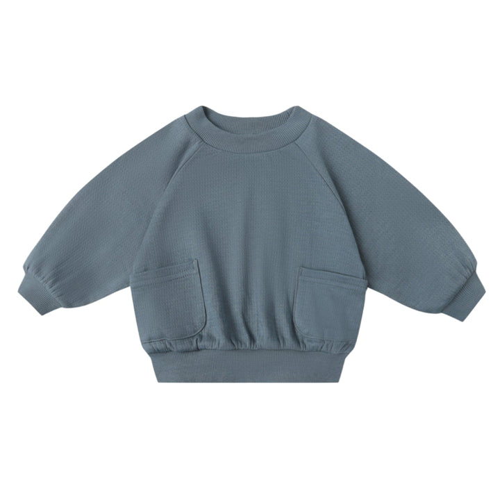 Quincy Mae ocean pocket sweatshirt