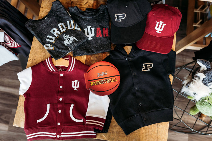 Indiana University Kids Varsity Jacket in Crimson
