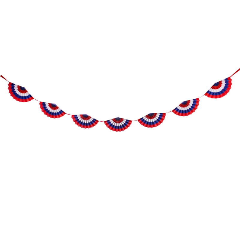 Red white and blue paper banner