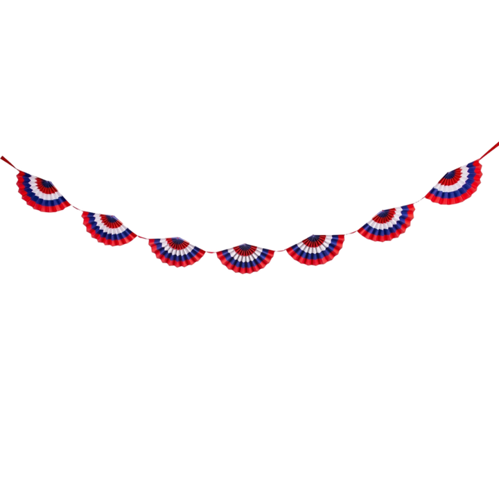 Red white and blue paper banner