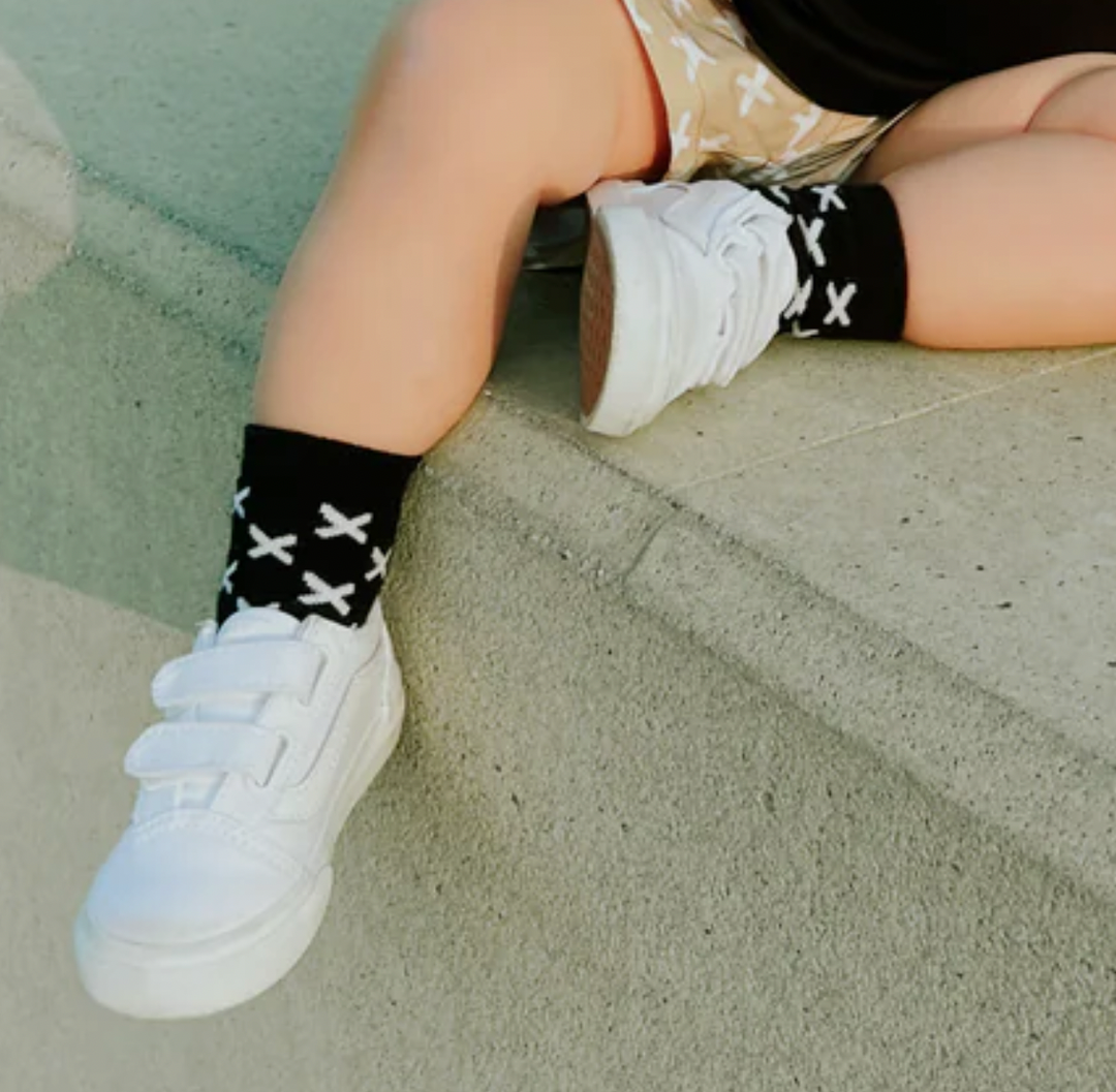 Kickin It Up Socks -  X Socks in Black/White
