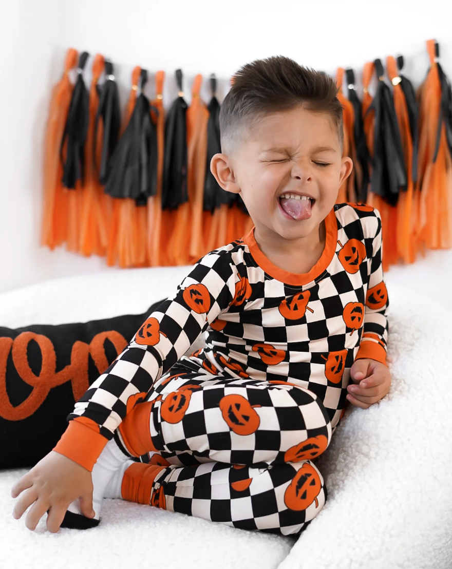 Dream Big Little Co Pumpkin Checkmate Dream Sleep Set Roman Leo Cool Trendy Boys Clothes