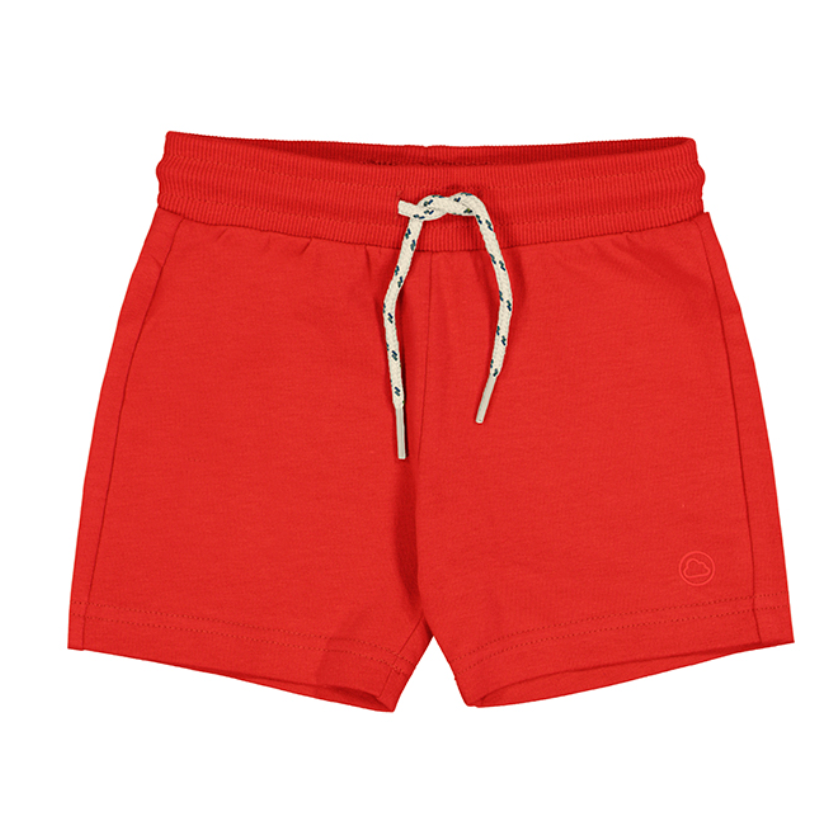 baby boys basic fleece shorts in red