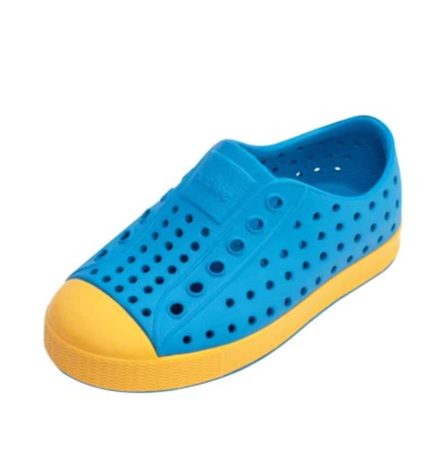 Native - Kids' Jefferson Shoe - Wave Blue/Pollen Yellow