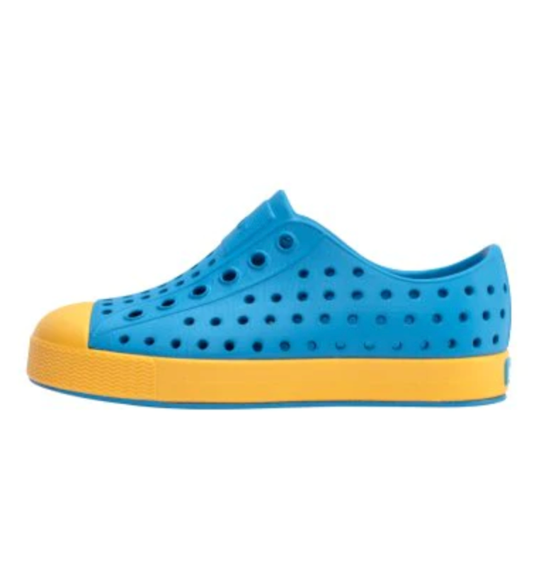Native - Kids' Jefferson Shoe - Wave Blue/Pollen Yellow