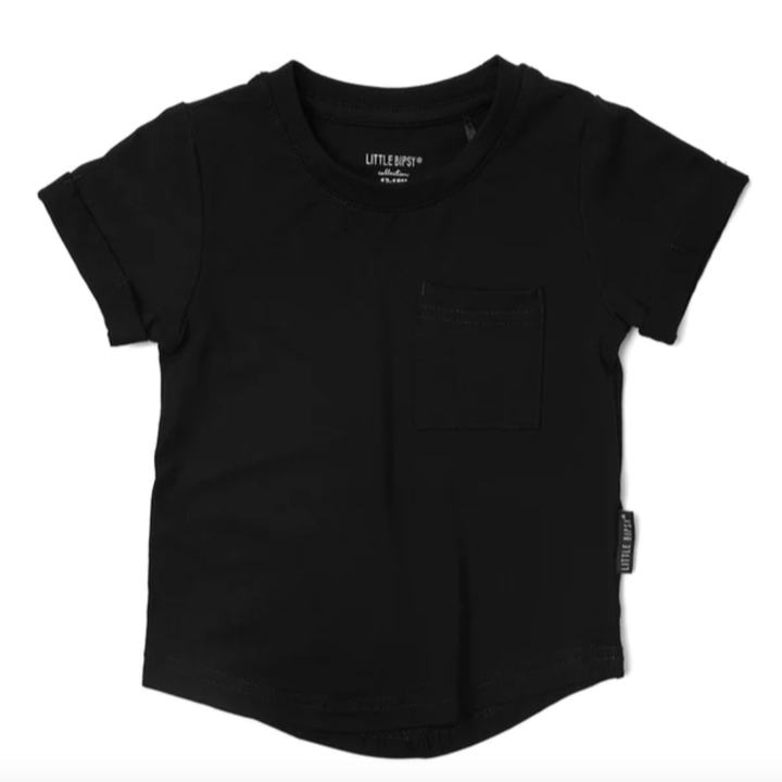 Little Bipsy bamboo pocket tee black