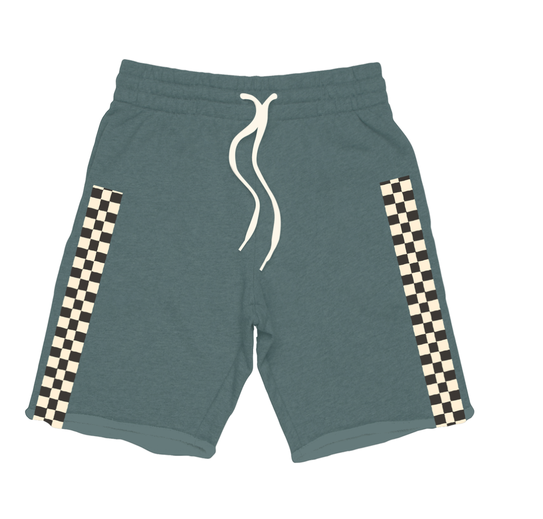 Tiny Whales - Vibe Check Sweat Shorts in Jade (2 and 6)