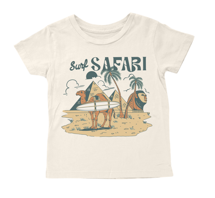 Tiny Whales - Surf Safari Tee in Natural (3T)