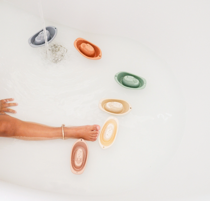 Wheat Straw Boat Set Bath Toys (Set of 6)