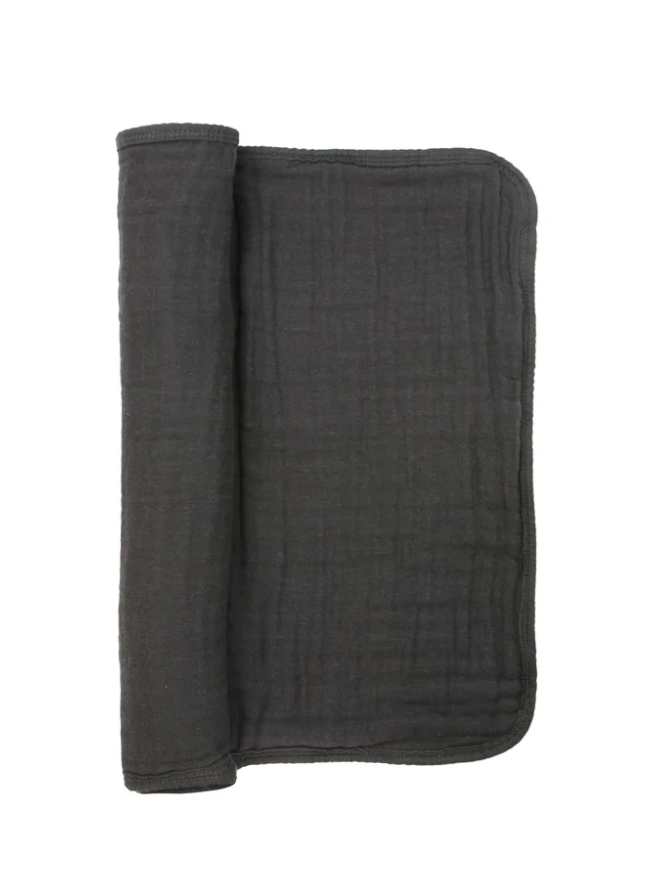 Lou Lou & Co - Cloud Muslin Burp Cloth 2-Pack in Charcoal