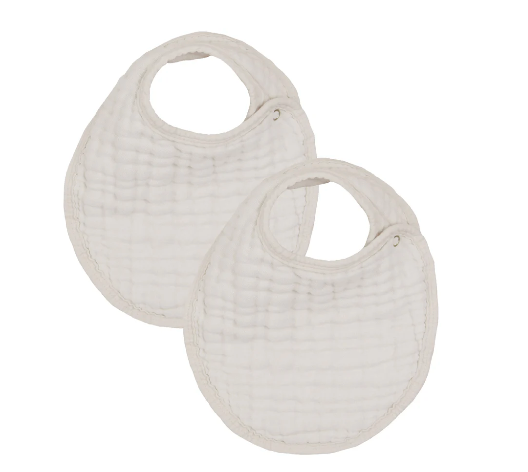 Lou Lou & Co - Cloud Muslin Bib 2-Pack in Grey