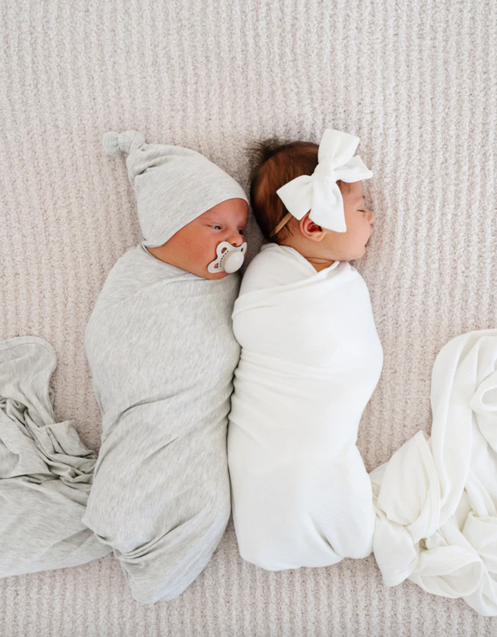 Lou Lou & Co - Asher Swaddle Blanket in Heather Grey