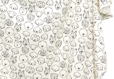Lou Lou & Co - Dane Swaddle Blanket in Cream Dogs