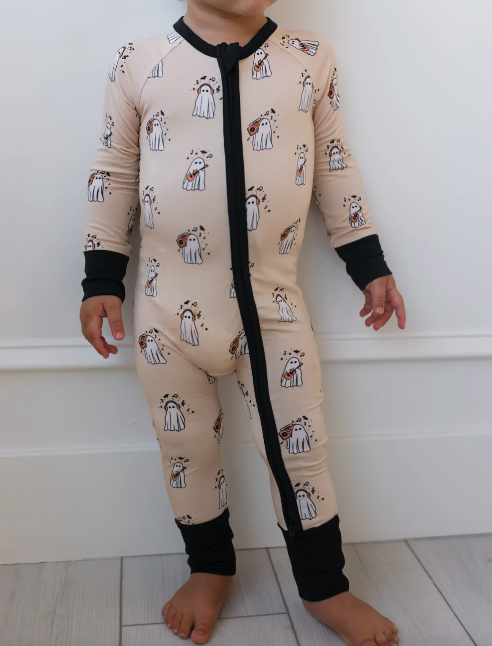 In My Jammers -DJ BooMBox Romper in Black (0-3mo and 9-12mo)