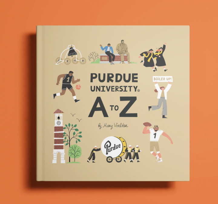 Purdue University A to Z Book by Mary Voelker - Hard Cover