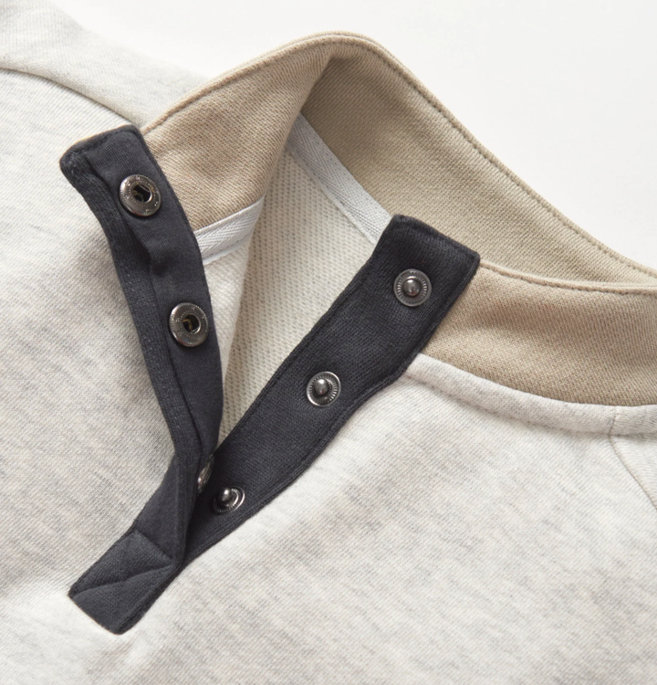 Little Bipsy - Mockneck Pullover in Stone Grey