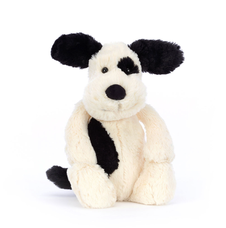 Jellycat - Bashful Black/Cream Puppy - 12"