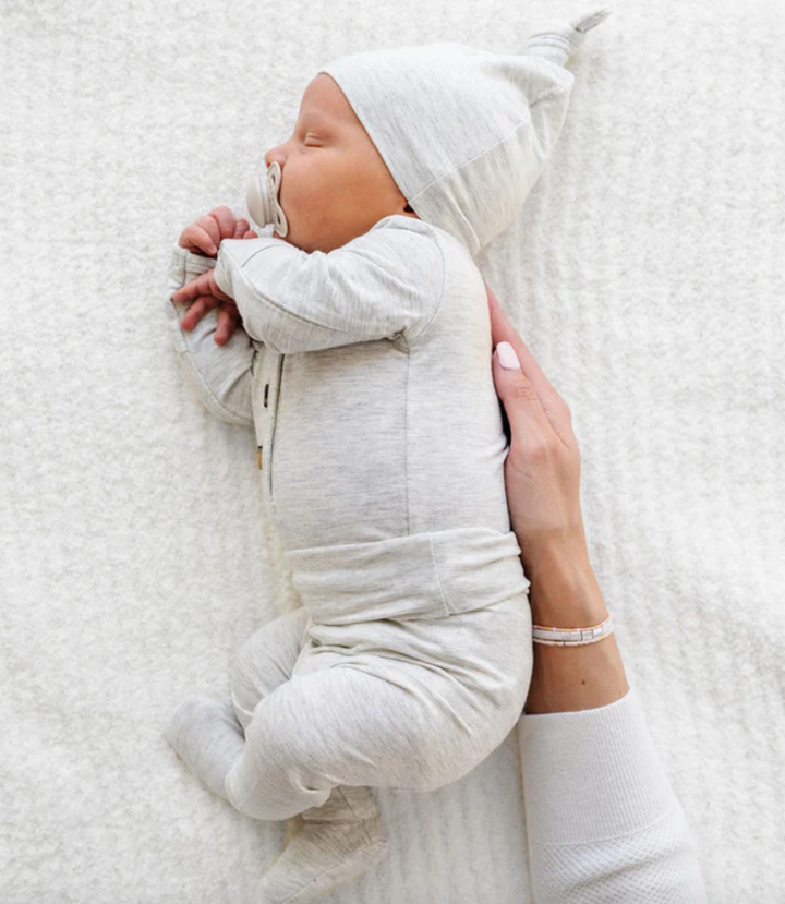 Lou Lou & Co - Infant Asher Top + Bottom Set in Light Heather Grey