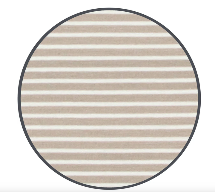 Lou Lou & Co - Banks Zipper Footies in Tan w/ Micro Stripes