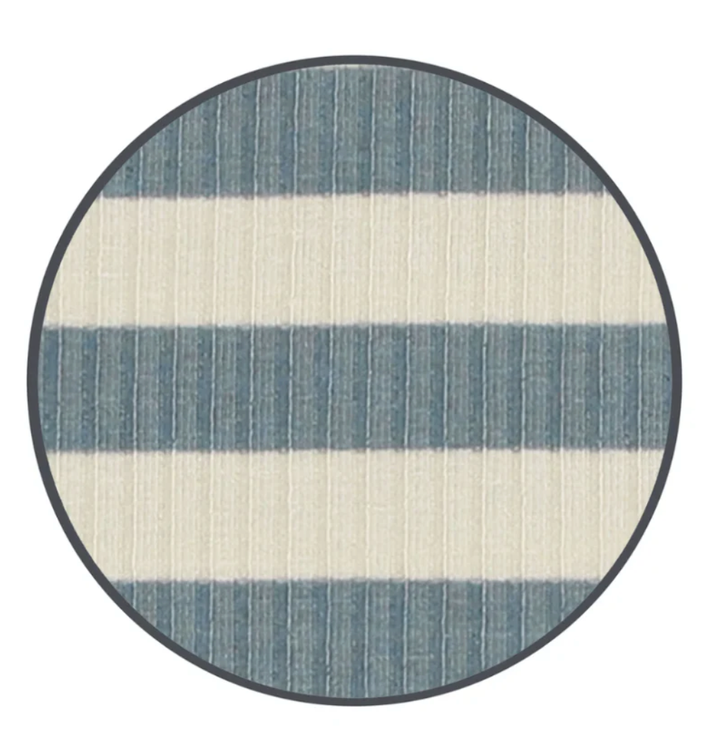 Lou Lou & Co - Lincoln Ribbed Zipper Footies in Blue Stripes