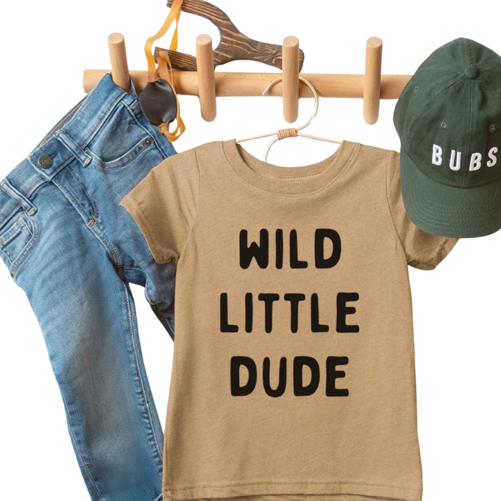 Wild Little Dude boys Carmel tshirt