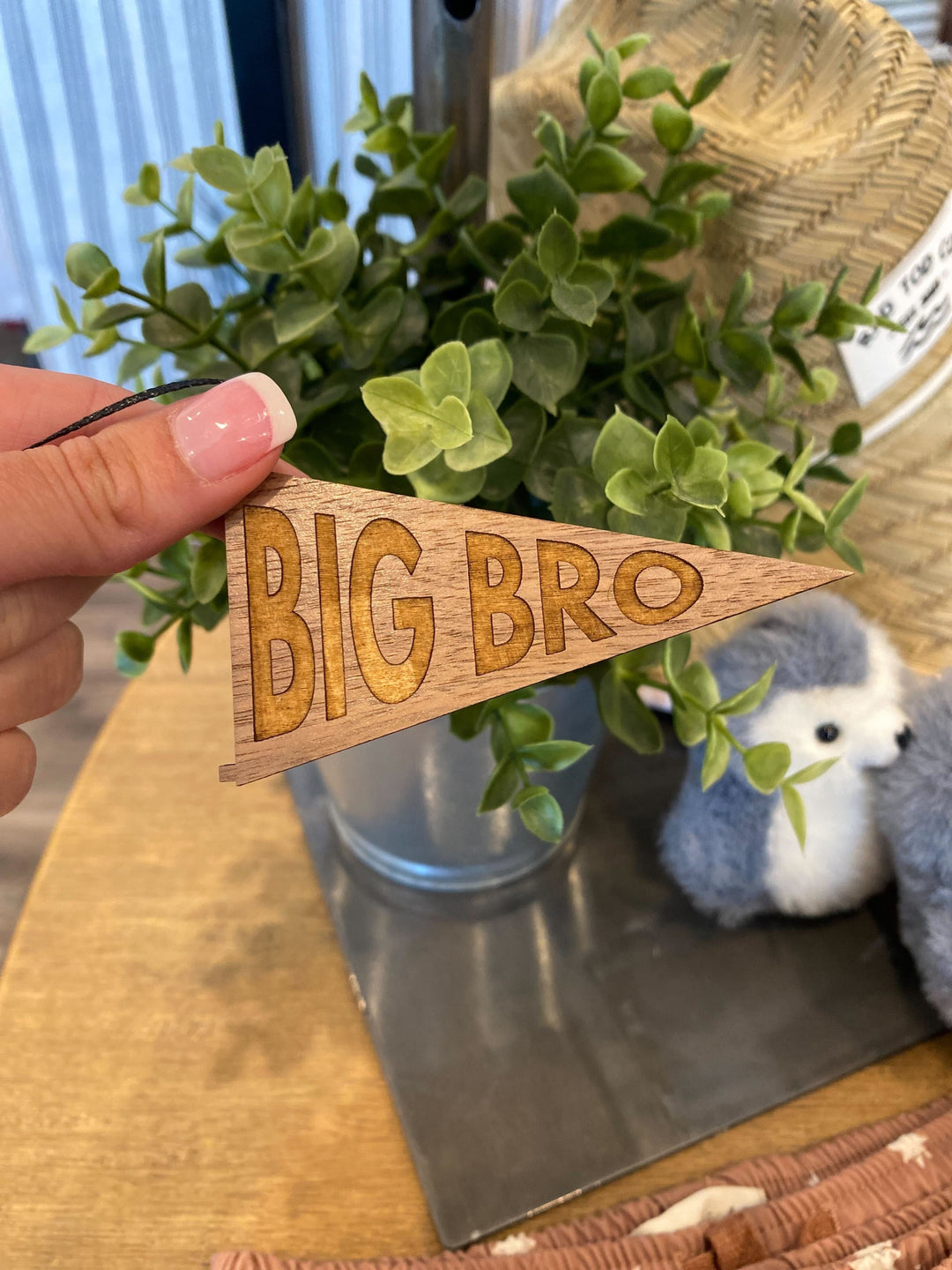 Left Grain - Big Bro Mini Wood Pennant