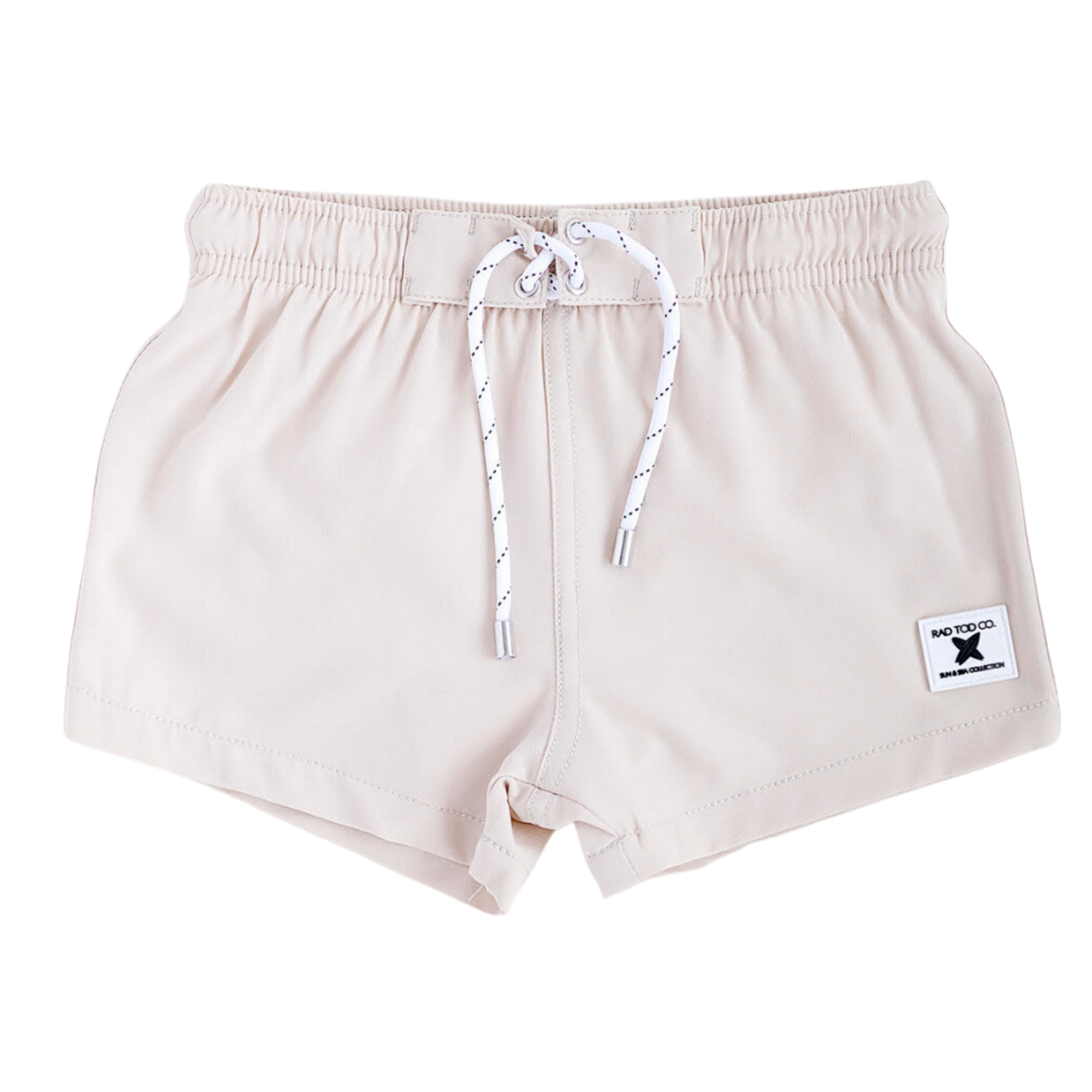 Rad Tod Swim Shorts in Sand Roman & Leo Cool, Trendy Boys Clothes
