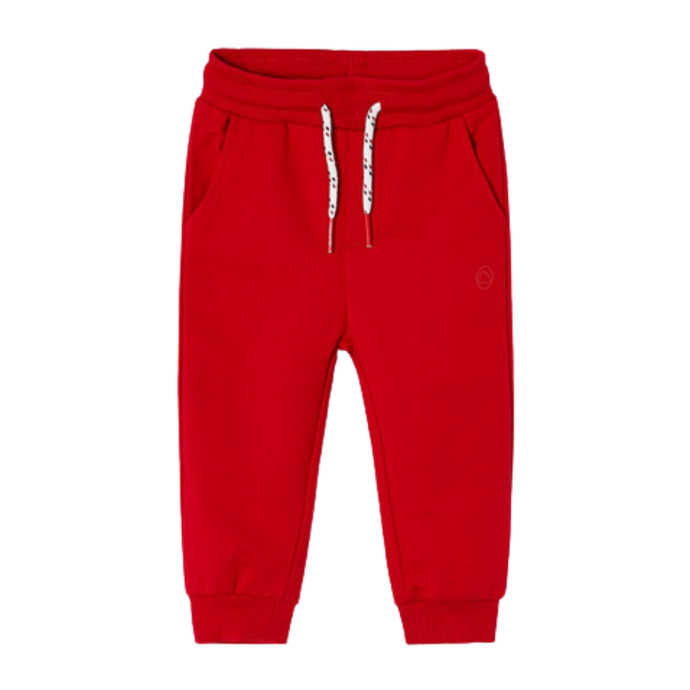 Mayoral Baby Boys Fleece Joggers in Red Roman Leo Roman Leo Cool Trendy Boys Clothes