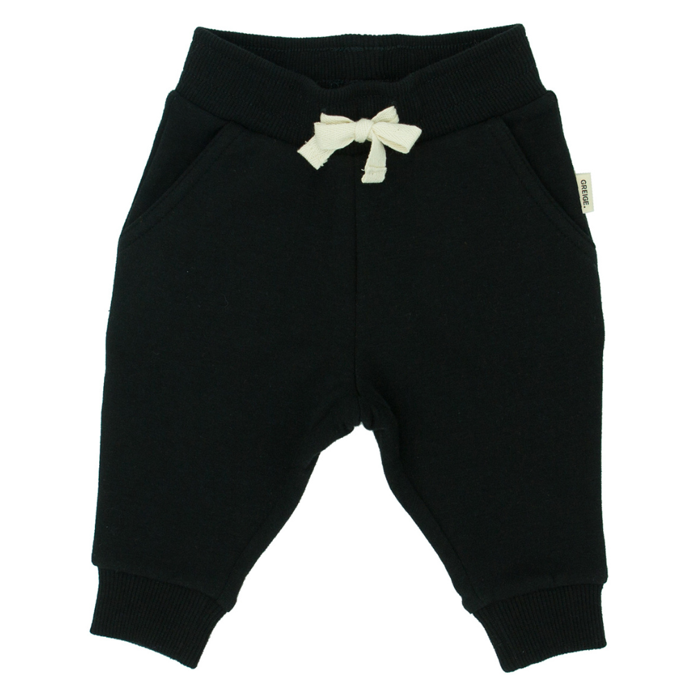 Greige - Bamboo Fleece Sweatpant in Black