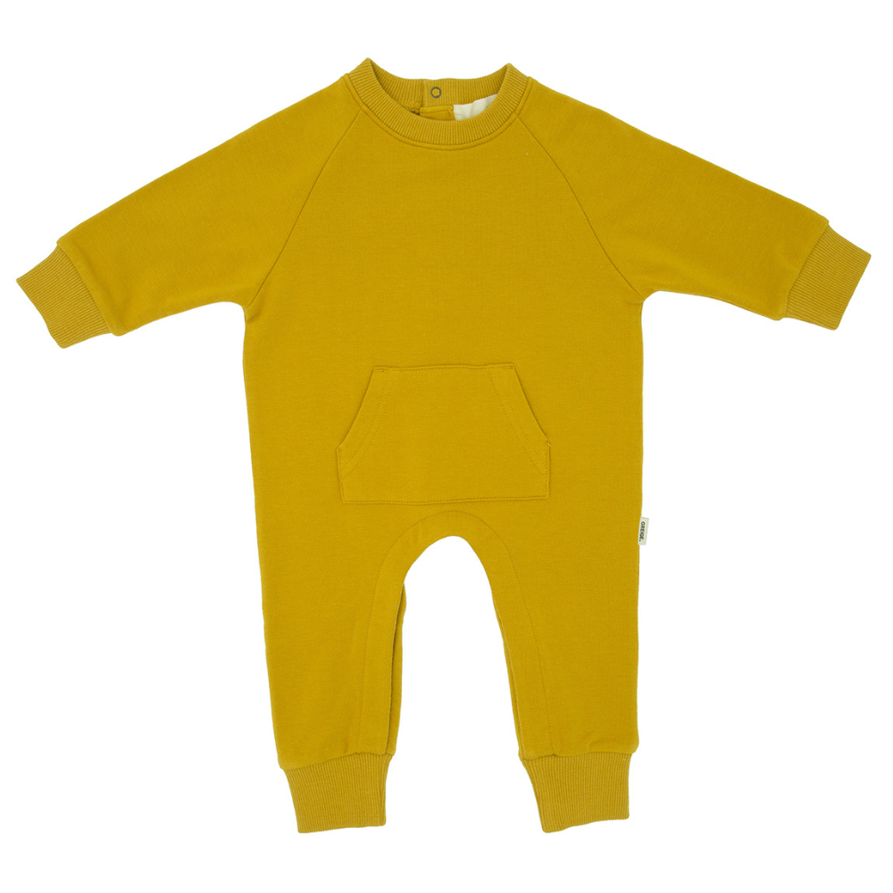 Greige - Bamboo Fleece Romper in Cider
