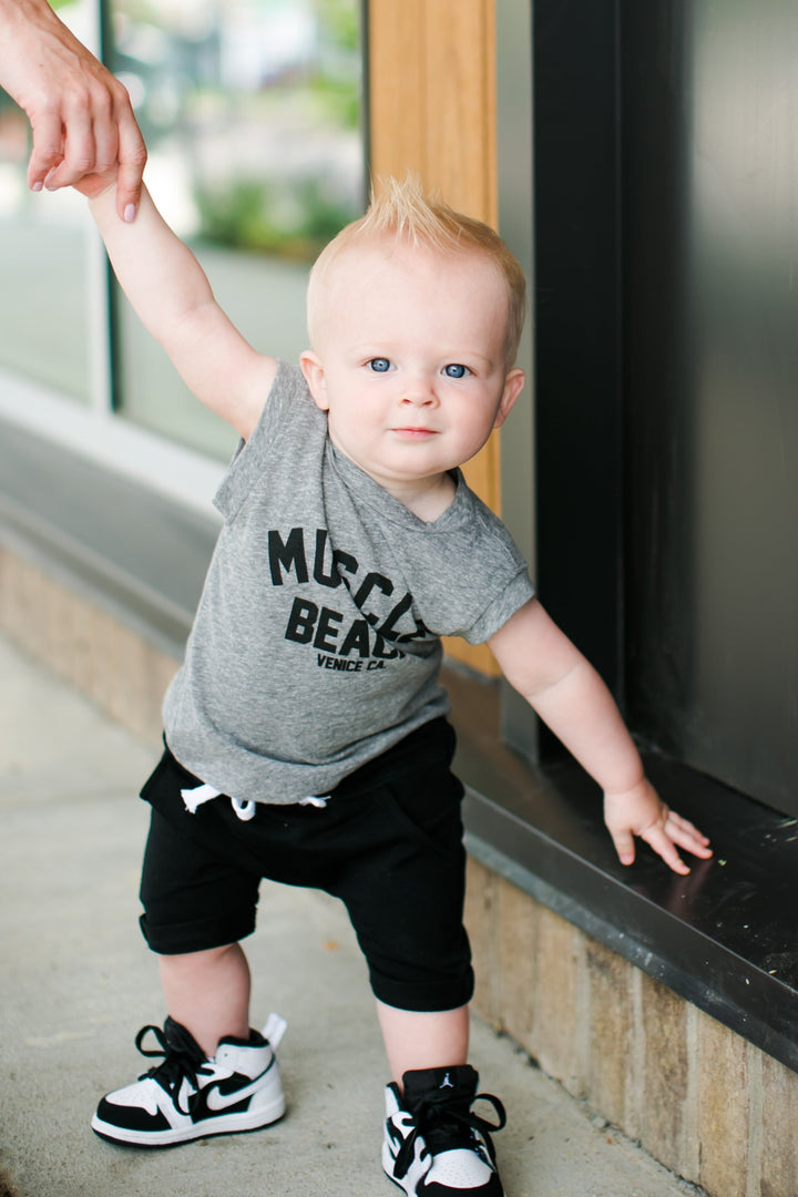 Little Bipsy black baby boy shorts