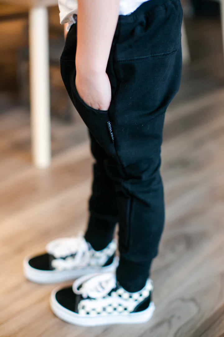 toddler boys black joggers