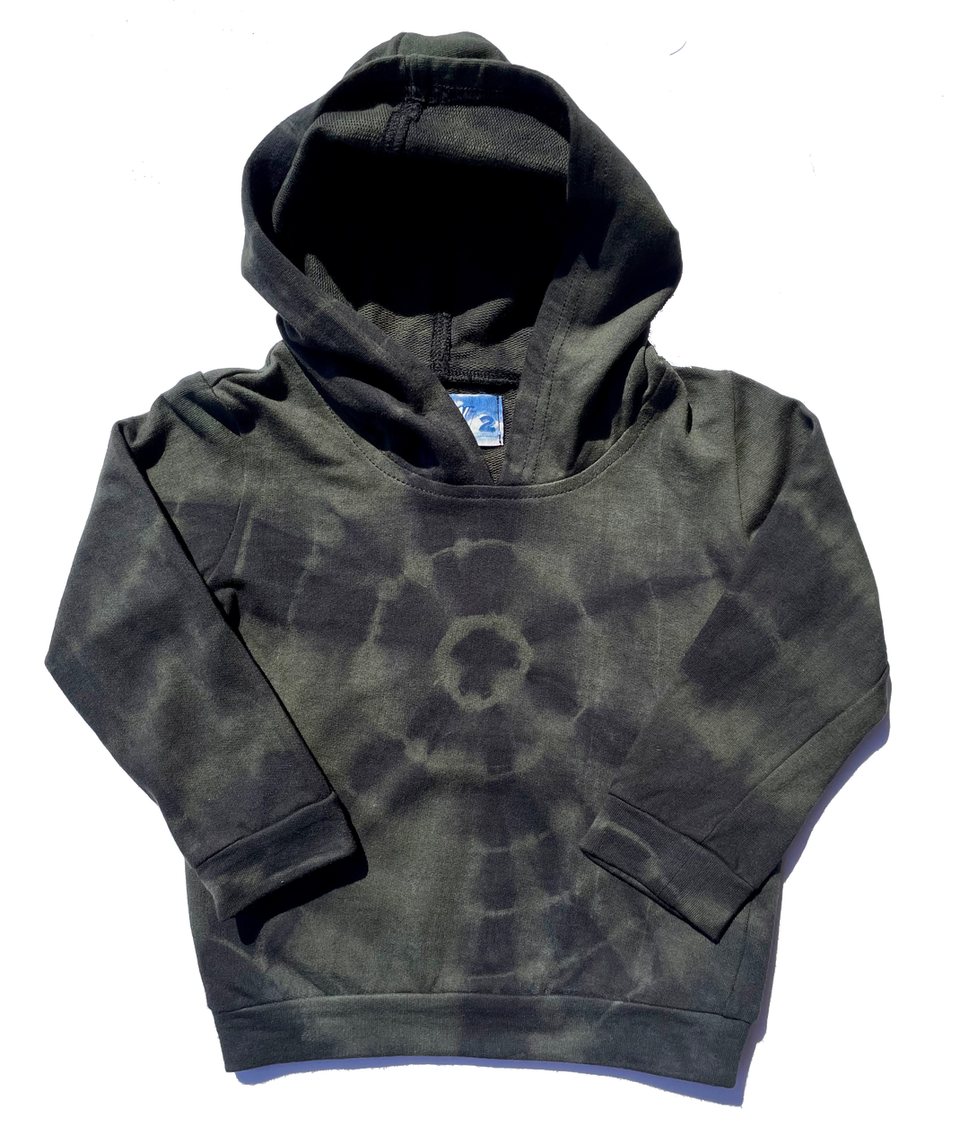Kapital K Black Olive Spiral tie dye hoodie