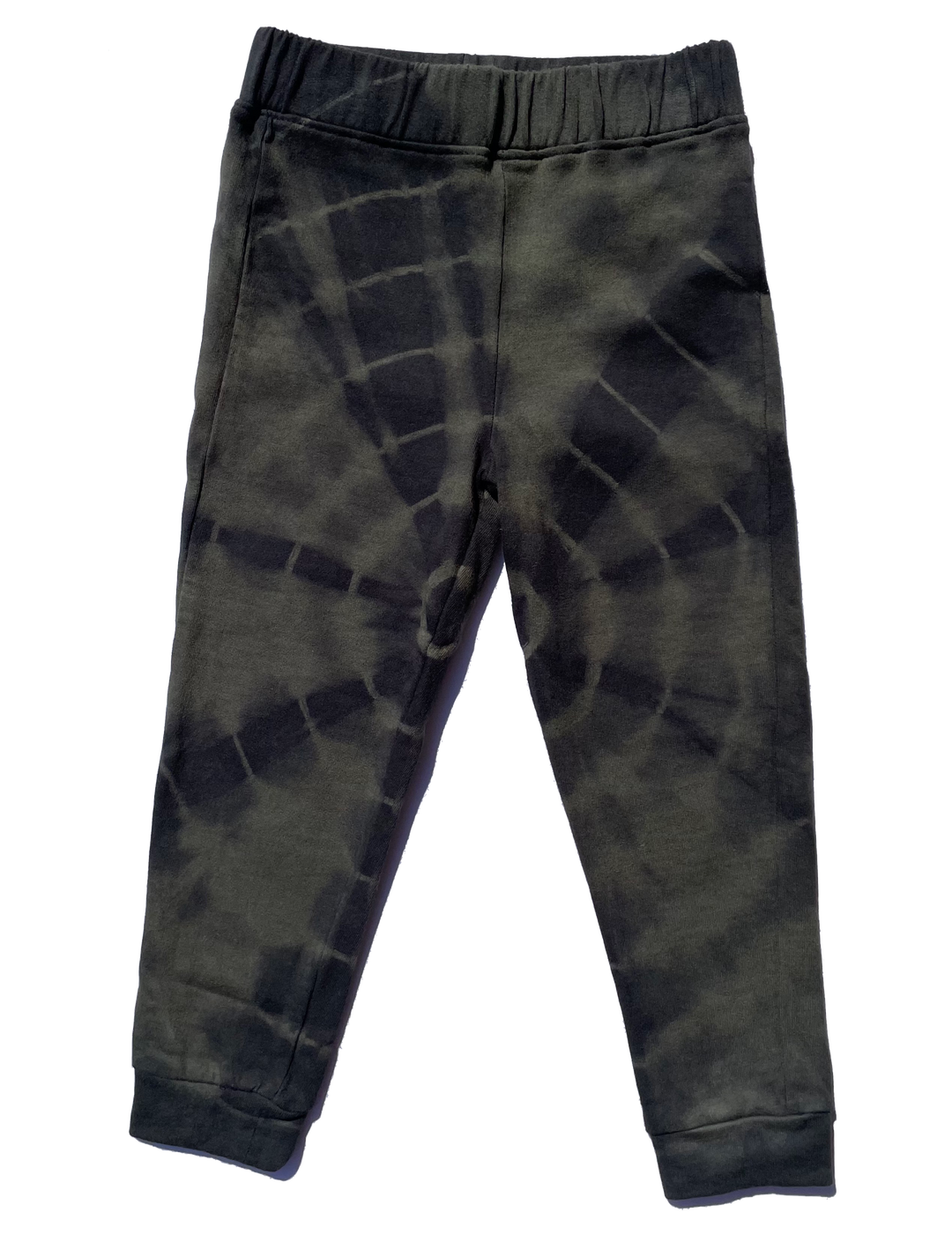 Kapital K Black Olive spiral tie dye joggers