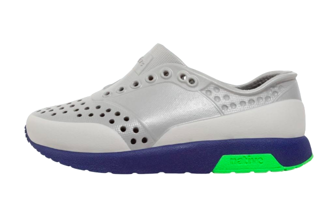 Native Kids Lennox Block Shoe Pigeon Grey and Regatta Blue