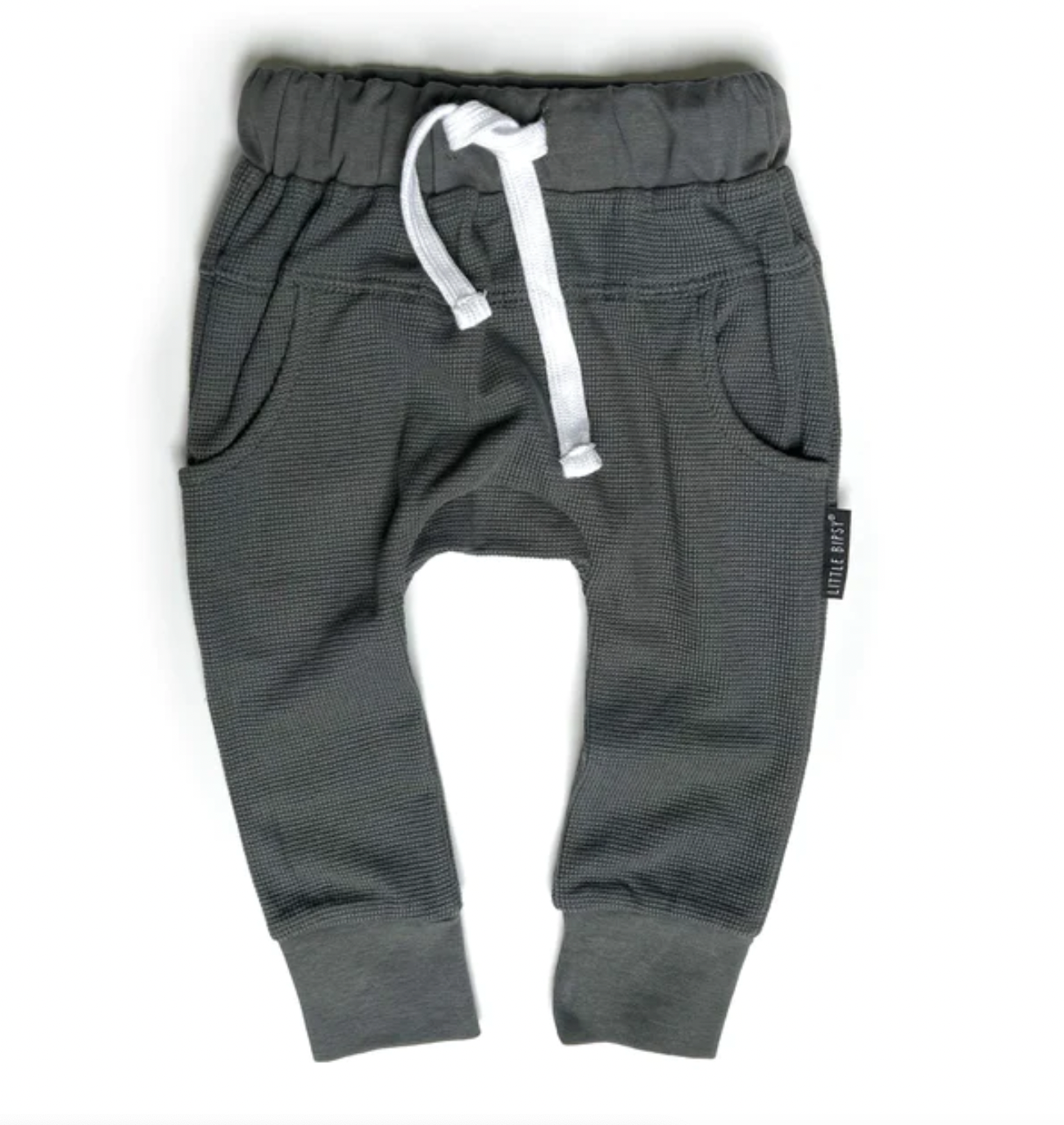 Adult Waffle Joggers in Pewter by Little Bipsy | Shop Trendy Adult Clothing  at SugarBabies!
