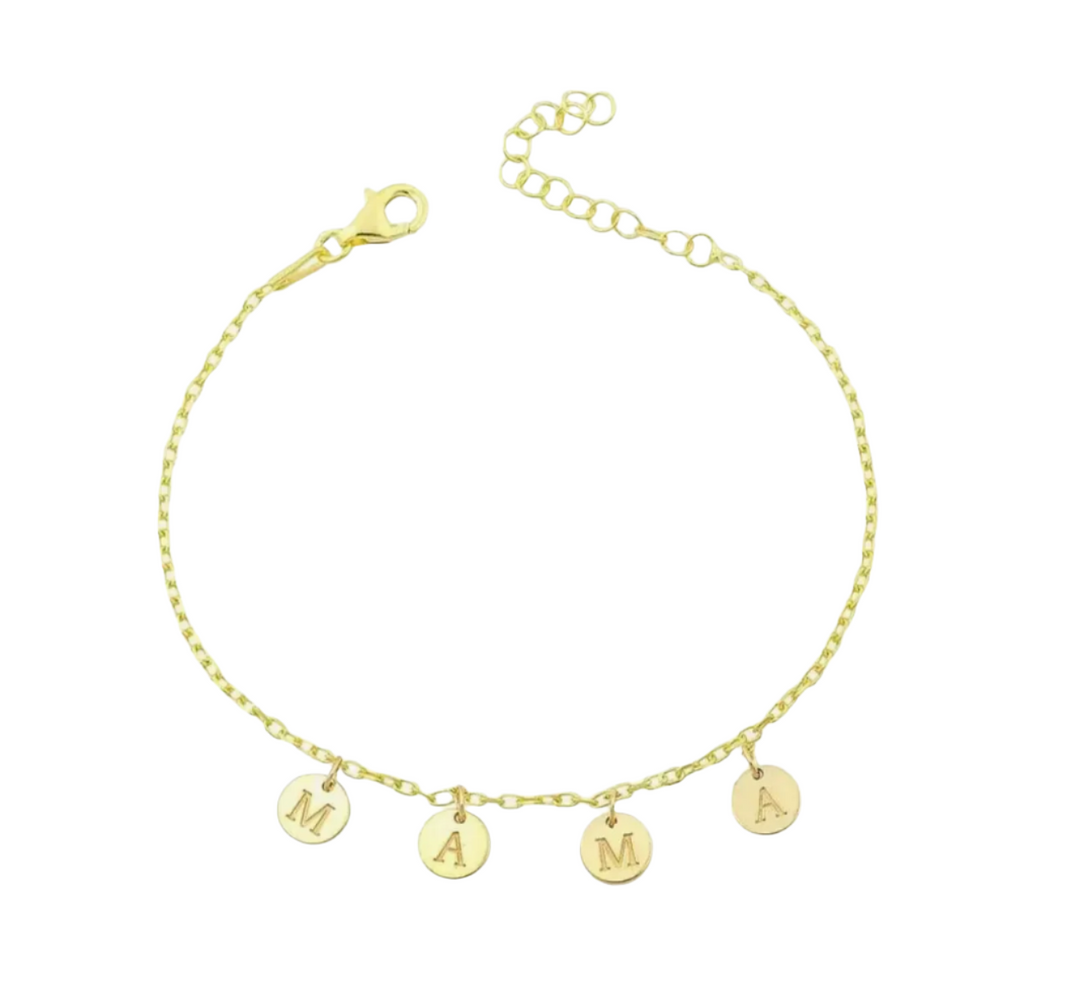 The Sis Kiss - Mama Coin Charm Bracelet