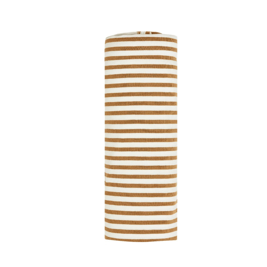 Quincy Mae walnut stripe swaddle blanket