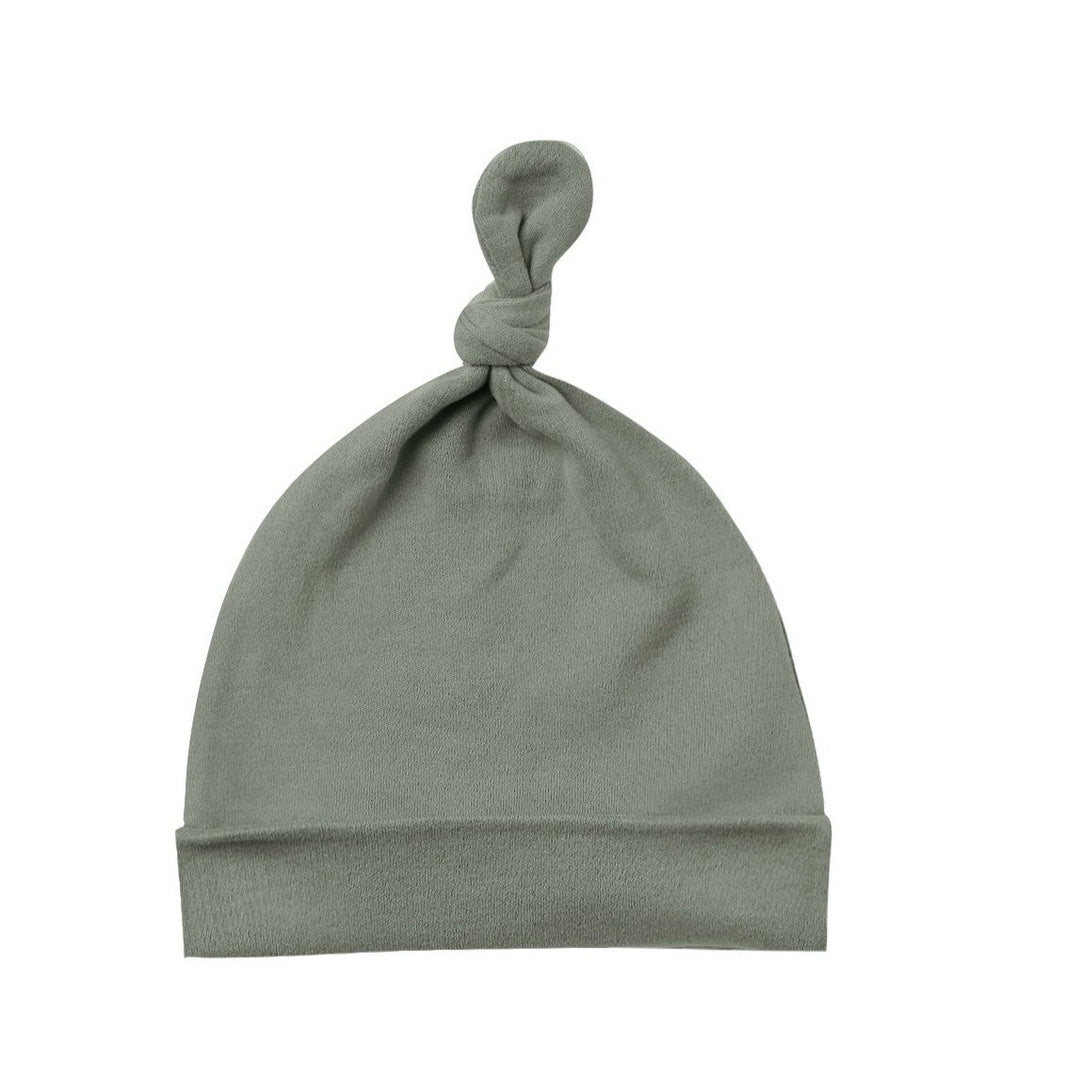 Quincy Mae baby knotted hat basil