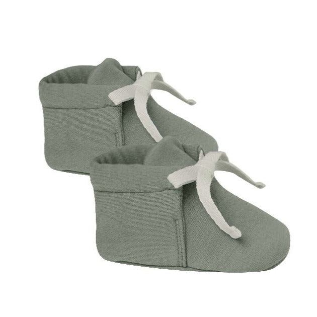 Quincy Mae basil booties