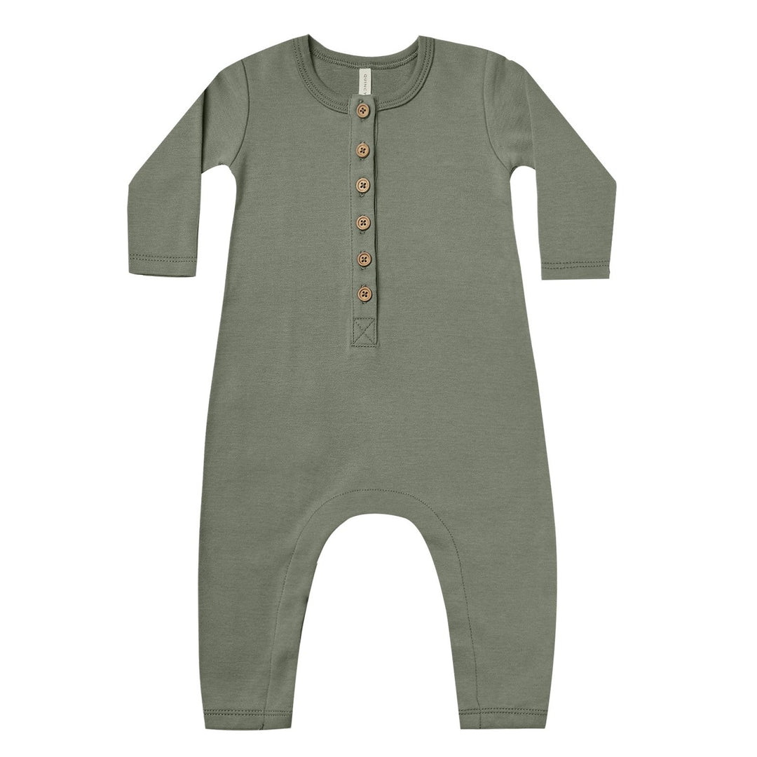 Quincy Mae long sleeve jumpsuit basil