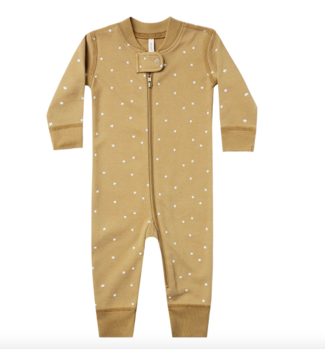 Quincy Mae long sleeve sleeper in gold