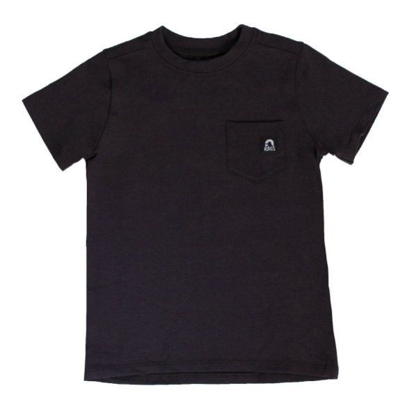 Rags - Short Sleeve Pocket Tee in Phantom