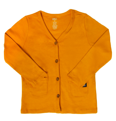 Rags - Essentials Kids Cardigan in Golden Yellow