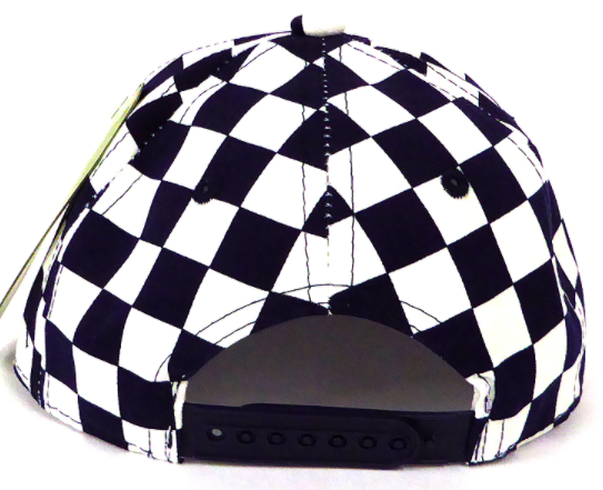 Baby and Children's SnapBack Hat in Black and White Checkers