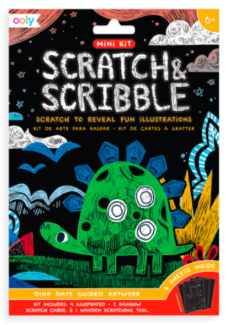 Ooly - Dino Days Mini Scratch & Scribble Art Kit